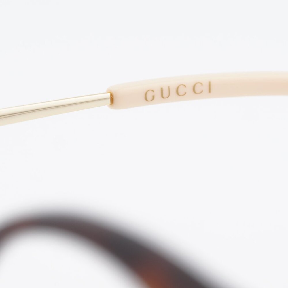 Gucci GG1009O 001 Eyeglasses Havana/Gold 52mm Round Frame - Picture 8 of 12